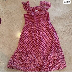 Vineyard Vines Red and White Patterned Maxi Dress